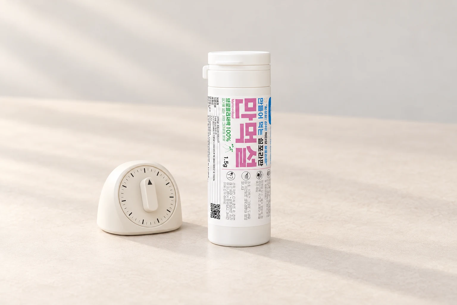 放在計時器旁的MANMEOKSUL容器